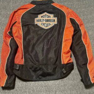 Fieldsheer Motorcycle Jacket Large‎ Harley Orange Back Mens